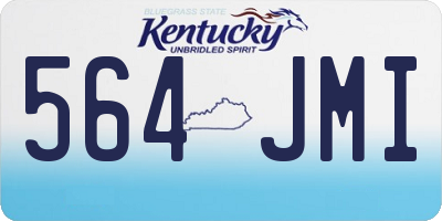 KY license plate 564JMI