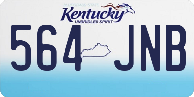 KY license plate 564JNB