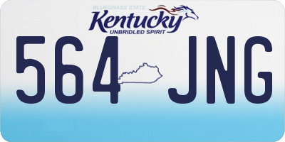 KY license plate 564JNG