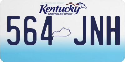 KY license plate 564JNH