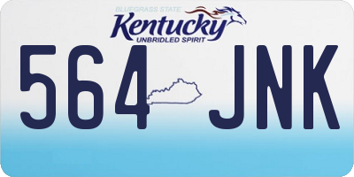 KY license plate 564JNK