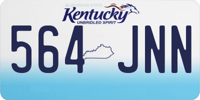 KY license plate 564JNN