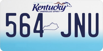 KY license plate 564JNU