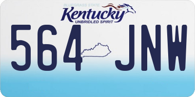 KY license plate 564JNW