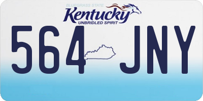 KY license plate 564JNY