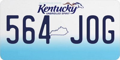 KY license plate 564JOG