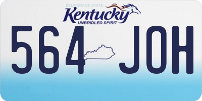 KY license plate 564JOH