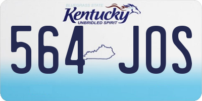 KY license plate 564JOS