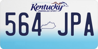 KY license plate 564JPA