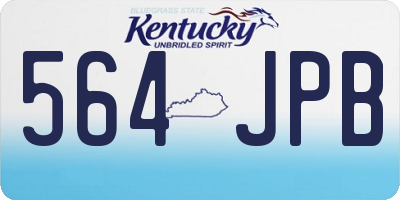 KY license plate 564JPB