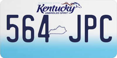 KY license plate 564JPC