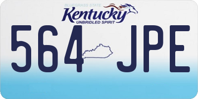 KY license plate 564JPE