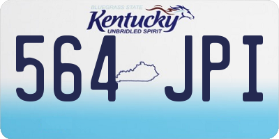 KY license plate 564JPI