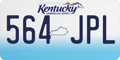 KY license plate 564JPL