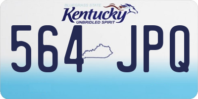 KY license plate 564JPQ