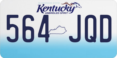 KY license plate 564JQD
