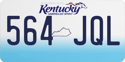 KY license plate 564JQL
