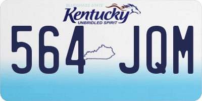 KY license plate 564JQM