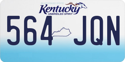 KY license plate 564JQN