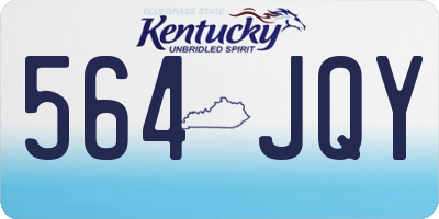 KY license plate 564JQY