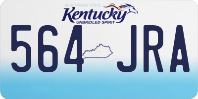 KY license plate 564JRA