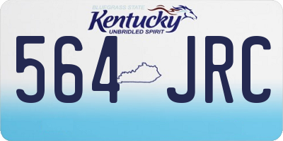 KY license plate 564JRC