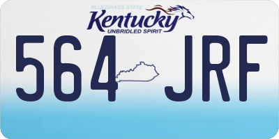 KY license plate 564JRF