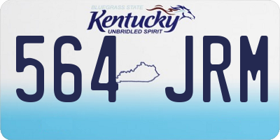 KY license plate 564JRM