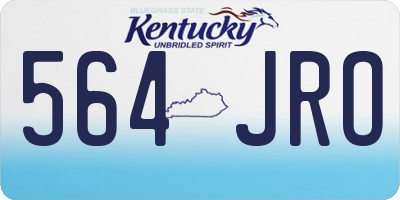 KY license plate 564JRO