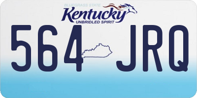 KY license plate 564JRQ