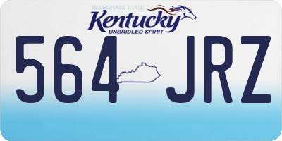 KY license plate 564JRZ