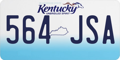 KY license plate 564JSA