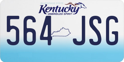 KY license plate 564JSG