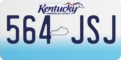 KY license plate 564JSJ