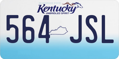 KY license plate 564JSL