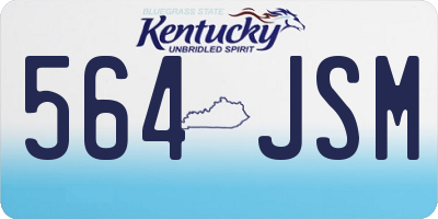 KY license plate 564JSM