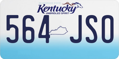 KY license plate 564JSO