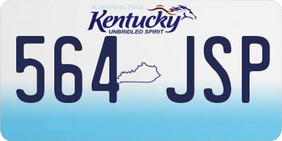 KY license plate 564JSP