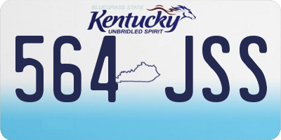 KY license plate 564JSS