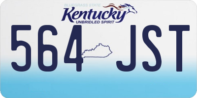 KY license plate 564JST
