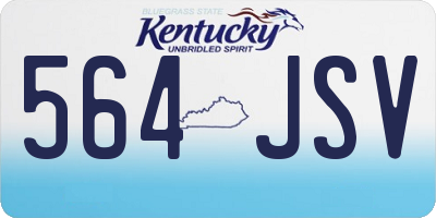 KY license plate 564JSV