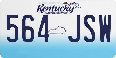 KY license plate 564JSW