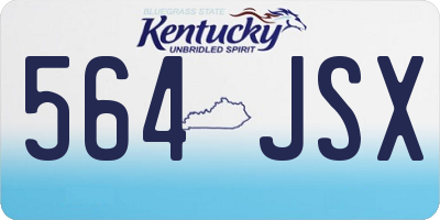 KY license plate 564JSX