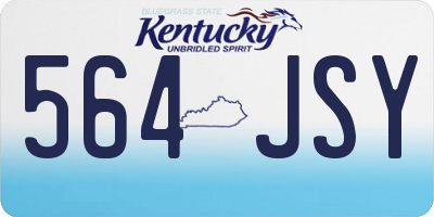 KY license plate 564JSY