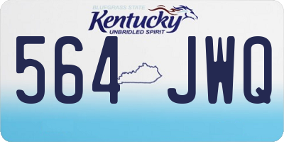 KY license plate 564JWQ