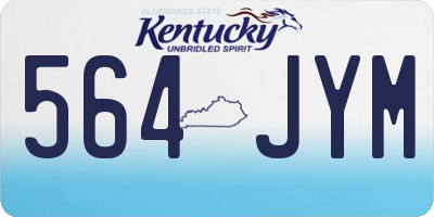 KY license plate 564JYM