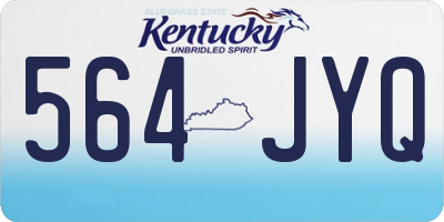 KY license plate 564JYQ