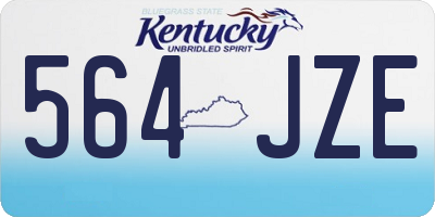 KY license plate 564JZE