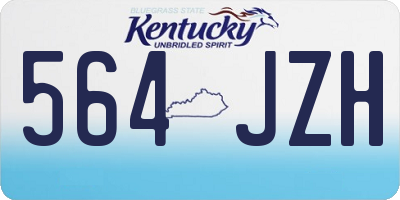 KY license plate 564JZH
