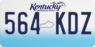 KY license plate 564KDZ